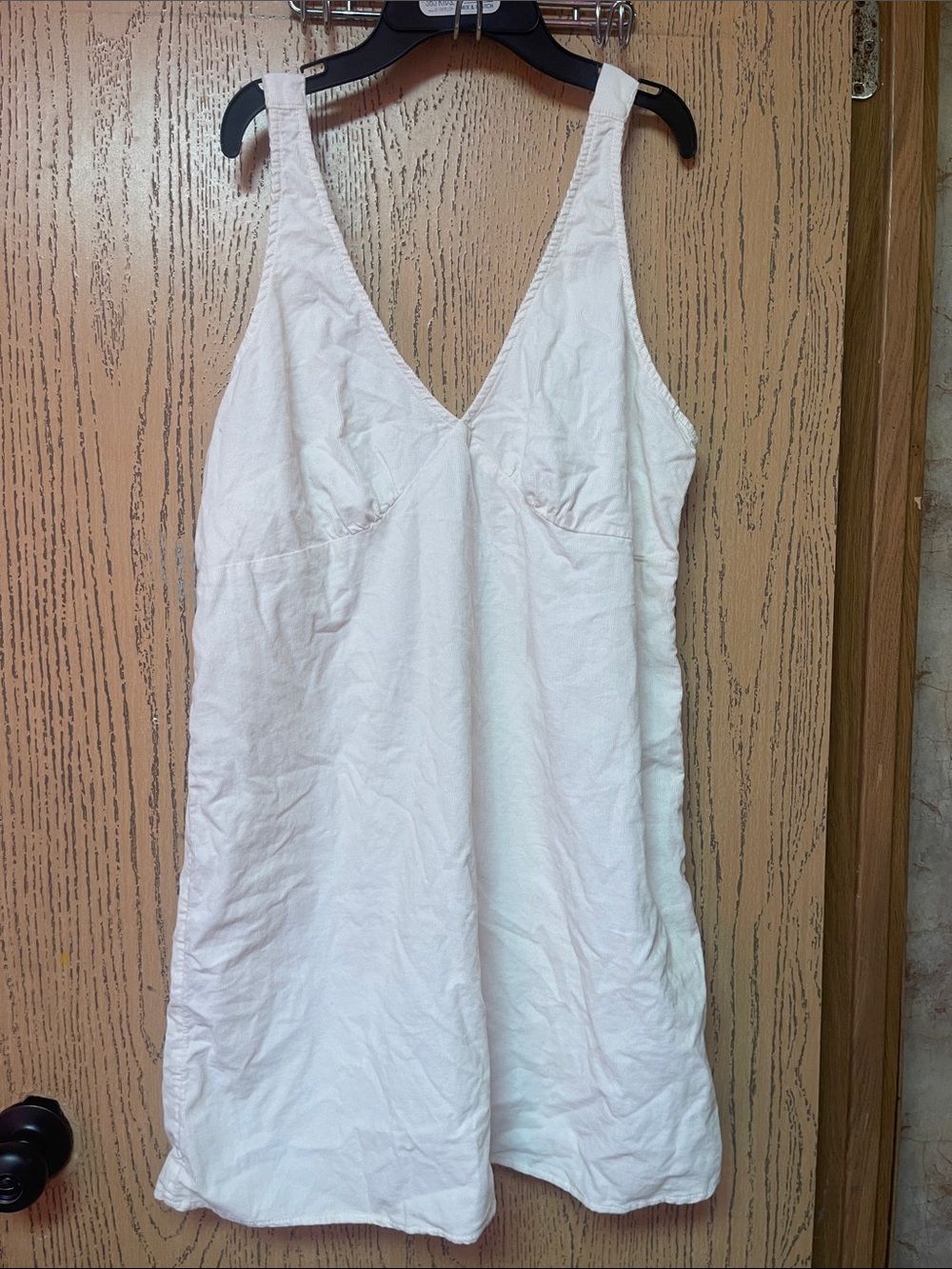 American Eagle Outfitters White V-Neck Cotton Slip Dress
